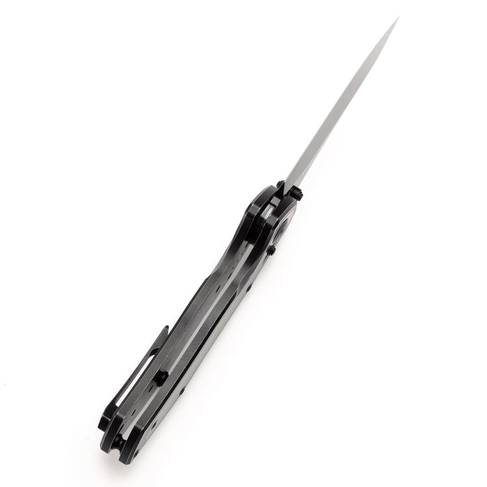 KANSEPT Apollo Cross Bar Lock Blackwash Titanium with Timascus Handle (3.11“ CPM S35VN Blade) with War Blades Design-K2107V5