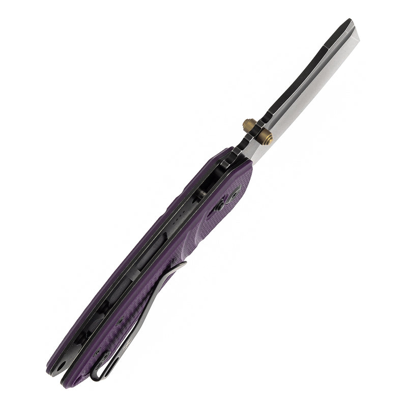 Kansept Korvid V | Crossbar Lock | Purple G10 with Diamond Pattern | 2.91" Blackwash D2 Blade | Koch Tools Designed | TE2030V3