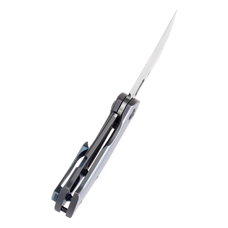 KANSEPT Osprey Thumb Hole Knife Blue Anodized Titanium Handle (2.23'' CPM-S35VN Blade) Johnathan Shaw Design - K2087A4