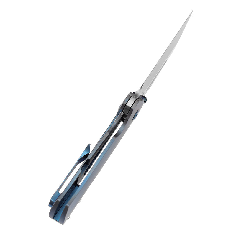 KANSEPT Dreadnaught Thumb Stubs Blue Anodized Titanium Handle (3.49''CPM S35VN Blade ) Daniel Sparhawk Design -K1082A5