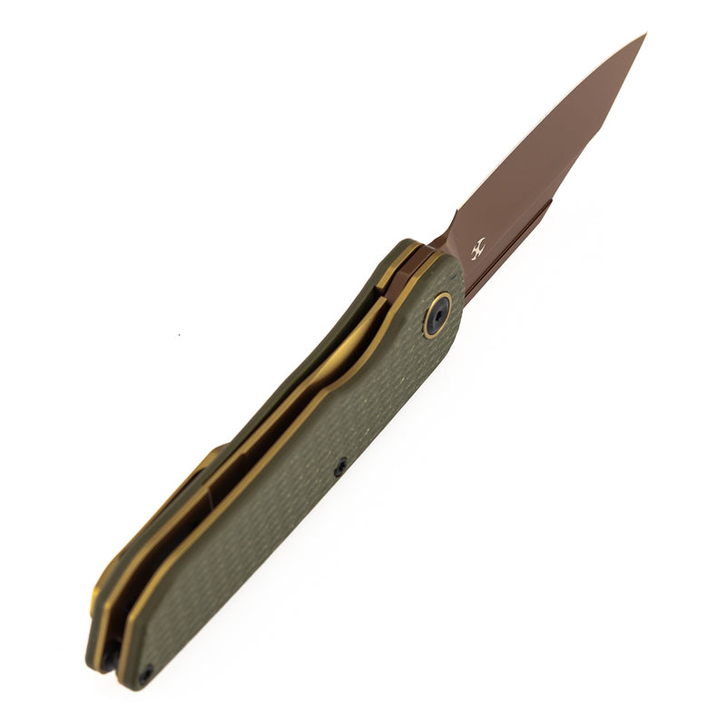 Kansept Nettle | Liner Lock | Olive Green G10 with Diamond Pattern |3.28" 154CM Blade | D. Sharon Design | T1103A4