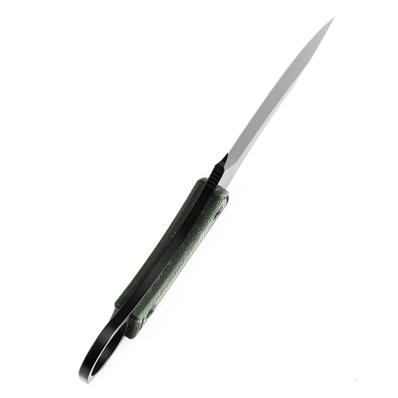 KANSEPT Niko Fixed Knife Green Micarta Handle (3.54''D2 Blade ) with Sheath Marco Knives Design -G004A2
