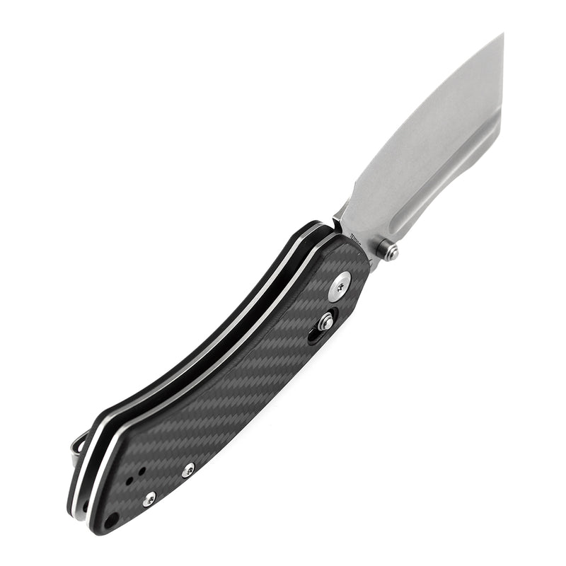 Kansept Korvid V | Crossbar Lock | Twill Carbon Fiber & G10 | 2.91" Stonewashed D2 Blade | Koch Tools Designed | TE2030V7