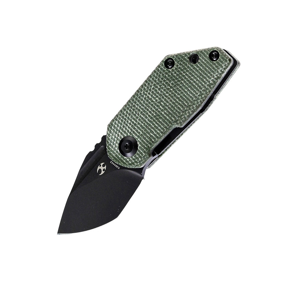 KANSEPT RIO Flipper Knife Green Micarta Handle (1.56'' M390 Blade
