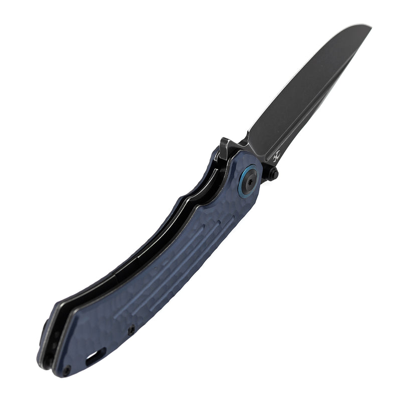 Kansept Pretatout | Purple Aluminum with Rock Texture | 3.56" CPM S35VN Blade | Kmaxrom Design | K1032A6