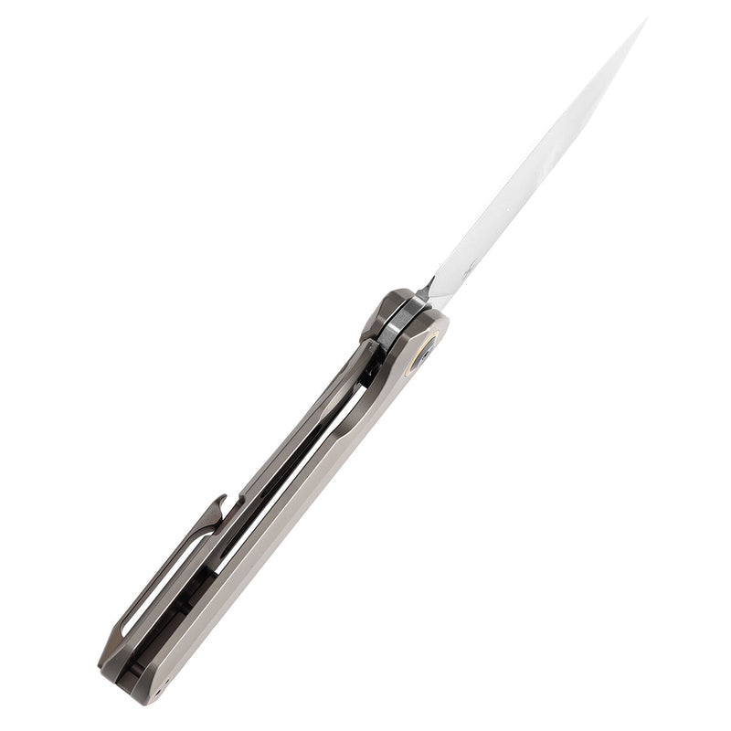 KANSEPT Bulldozer Front Filpper Bronze Anodized Titanium Handle (3.56" CPM-20CV Blade) Kim Ning Design-K1028A4