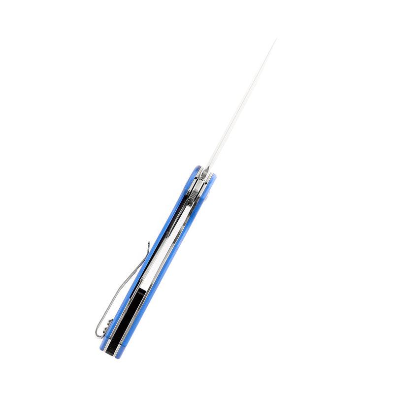 KANSEPT Model 6 Flipper/Thumb Hole Knife Blue G10 Handle (3.1'' 154CM Blade) -T1022A3
