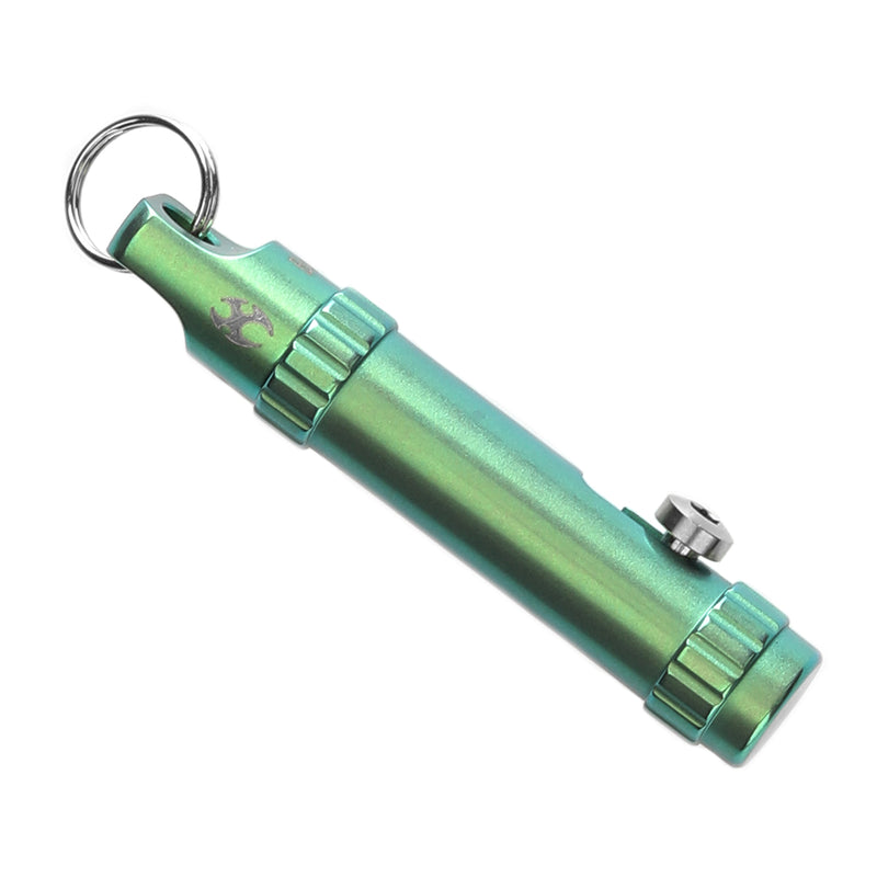 Kansept EDC Bolt Fidget G013A4 Green Anodized Titianium with Bolt Mechanism for Stress Relieving with Key Chain for Lanyard Hole-Kevin Passon Designed