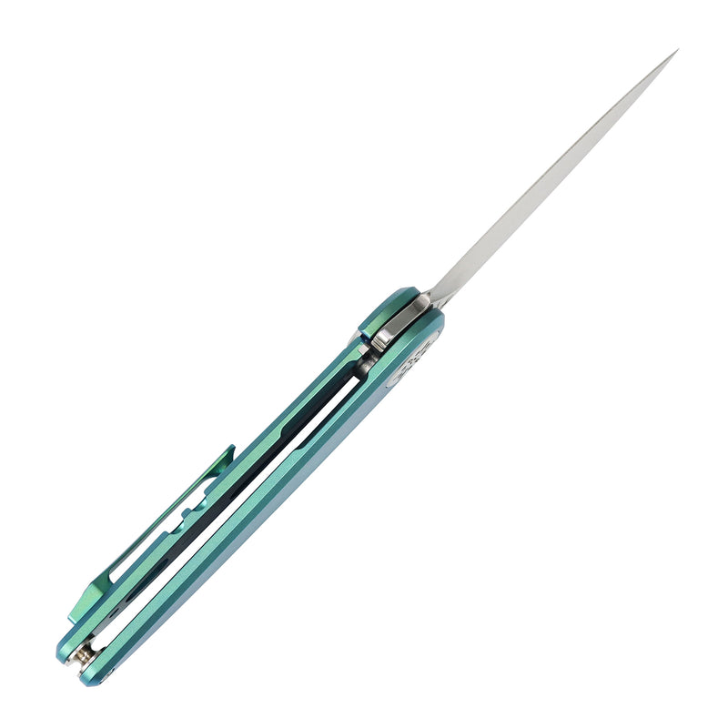 Symétrix | Frame Lock | Green Anodized Titanium | 2.85" CPM S35VN | Alain André Design | K2141A2