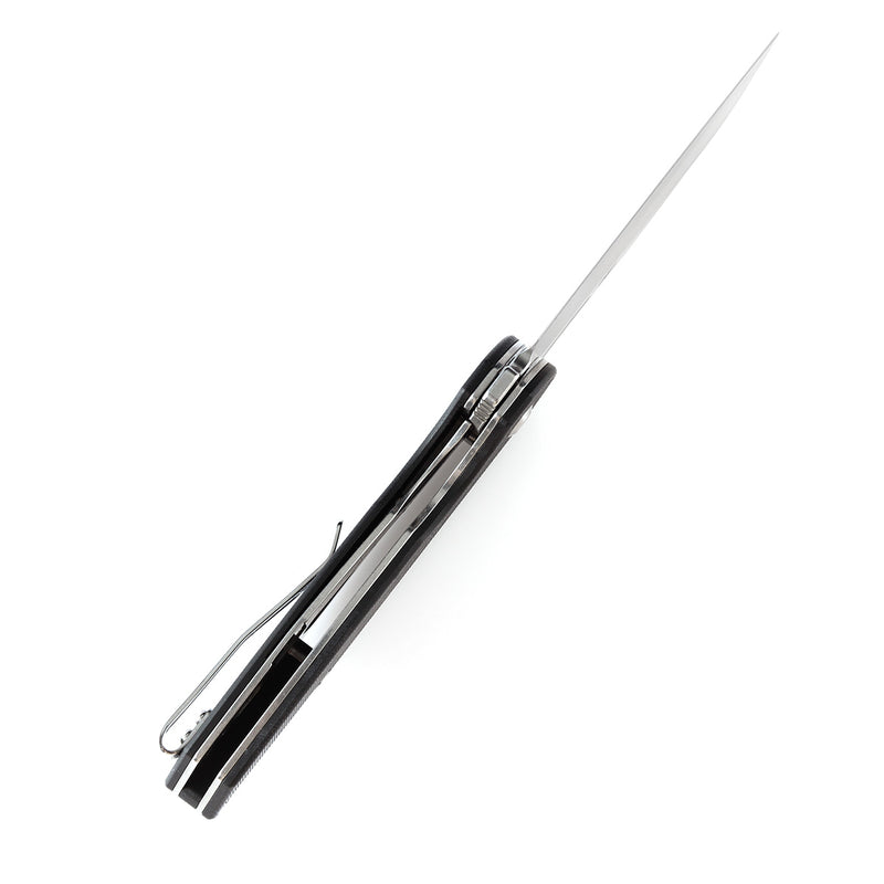 KANSEPT Model 6 Flipper/Thumb Hole Knife  Black G10 Handle (3.1'' 154CM Blade) -T1022A1