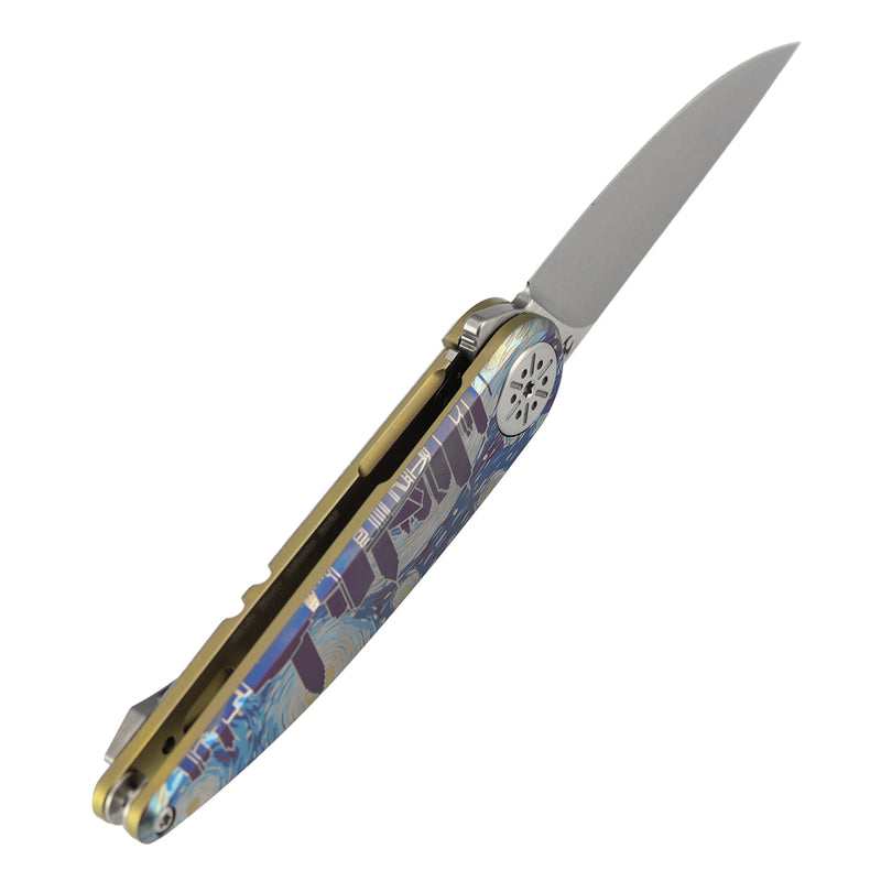 Kansept 2026 Blade Show Atlanta Exclusive Symétrix  | Frame Lock | Titanium with Anodized Art with Custom "Starry Night Over Atlanta" Motif |2.8'' Satin CPM S35VN Blade | Alain André Design | K2141BS1