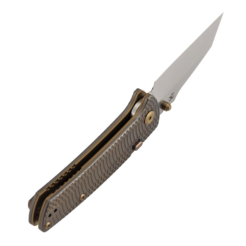 Kansept Main Street | Top Liner Lock | Bronze Anodized Titanium with Putter Pattern | 3.36" M390 Blade | K1015H6