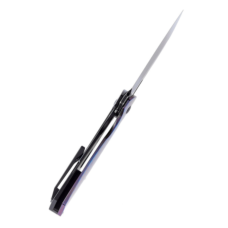 Model 6 K1022B4 Black Stonewashed CPM-S35VN Blade Timascus + Black Anodized Titanium Handle Designed  by Nick Swan