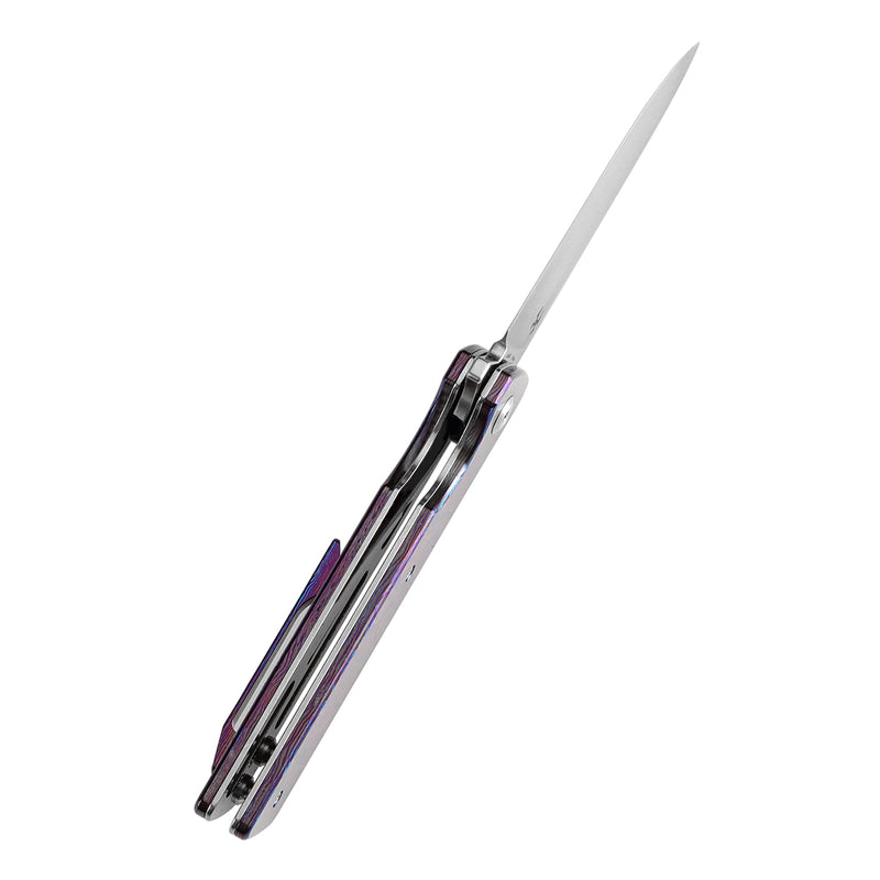 KANSEPT Anomaly Flipper Knife Timascus Handle with Timascus Clip(3.14''CPM-S35VN Blade) Dirk Pinkerton-K2038A7