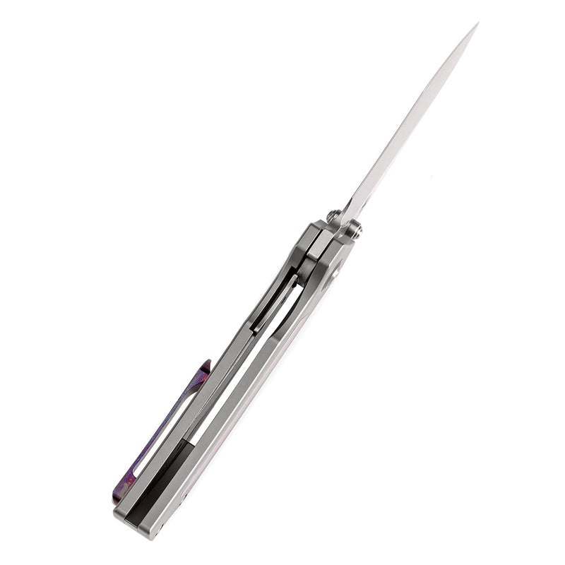 KANSEPT Fermi Timascus Handle (3.11" CPM 20CV Blade) Burchtree Designs-K1122A4