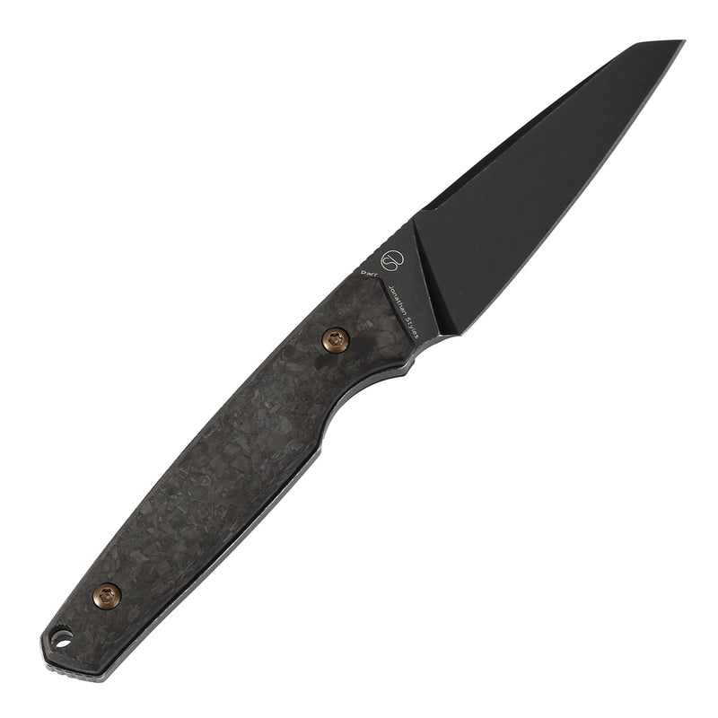 KANSEPT Fixed Blade Parr Shred Carbon Fiber Handle (2.87'' CPM S35VN Blade) with Jonathan Styles Design-G011A1