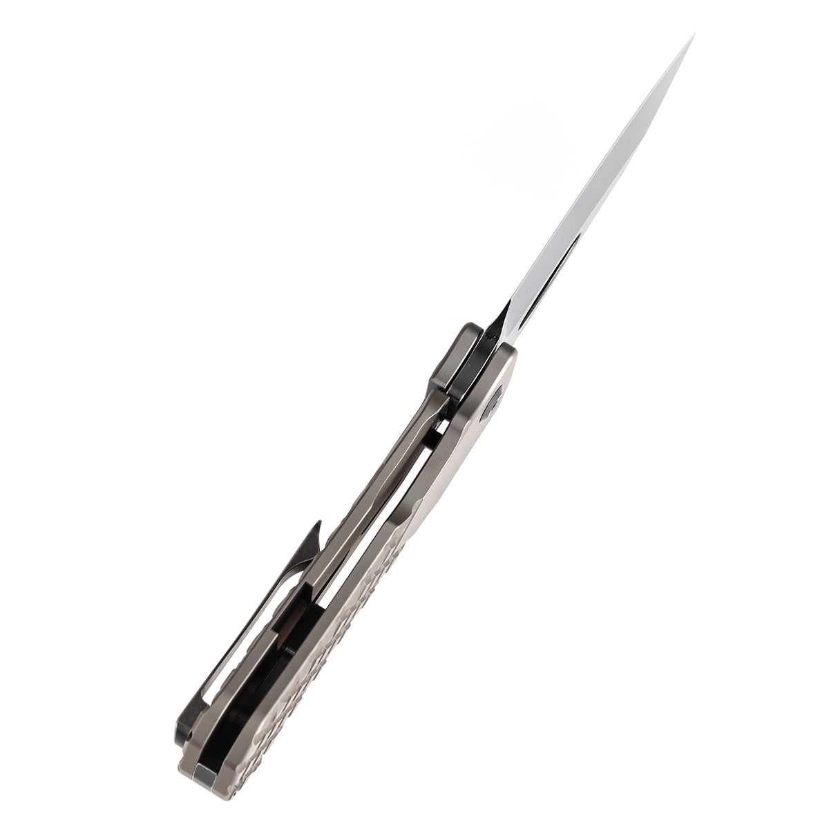 KANSEPT Loki Thumb Hole Knife Bronzed Anodized Titanium with Frag