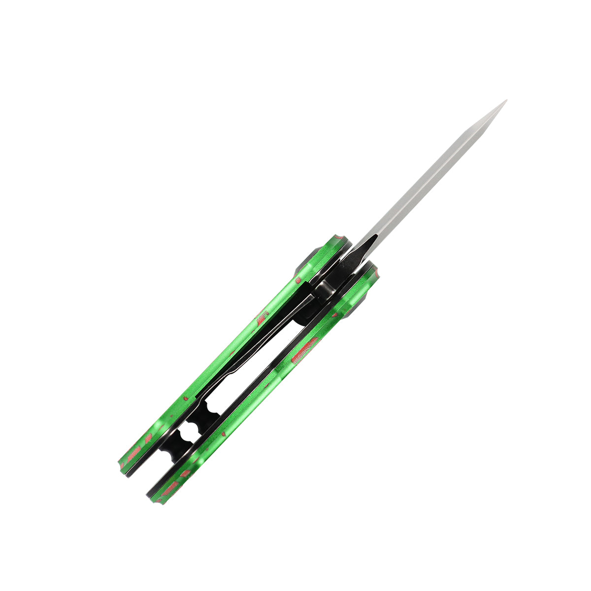 KANSEPT Mini Korvid Flipper Knife Zombie Green Anodized Aluminum