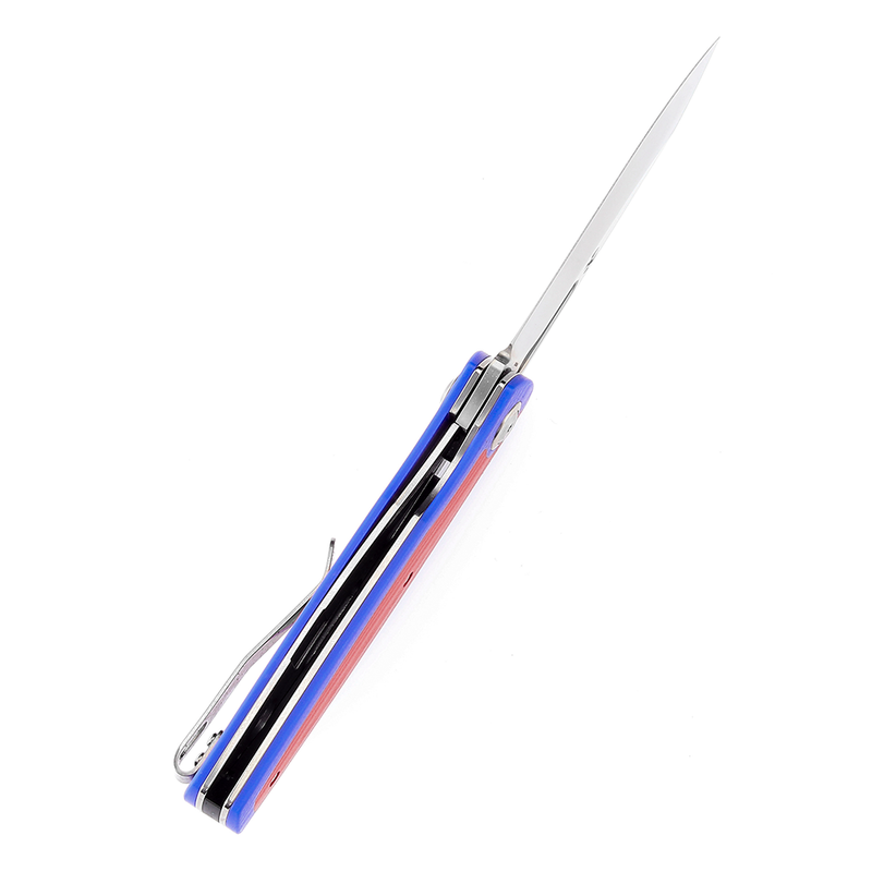 KANSEPT Mato K1050A1 Satin CPM-S35VN Blade Blue and Red G10 Handle with Villella Knives Design