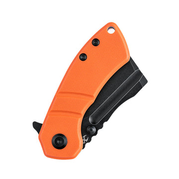 KANSEPT Korvid M Thumb Studs/Flipper Knife Orange G10 Handle (2.45'‘ Black 154CM Blade ) Koch Tools Design-T2030A7