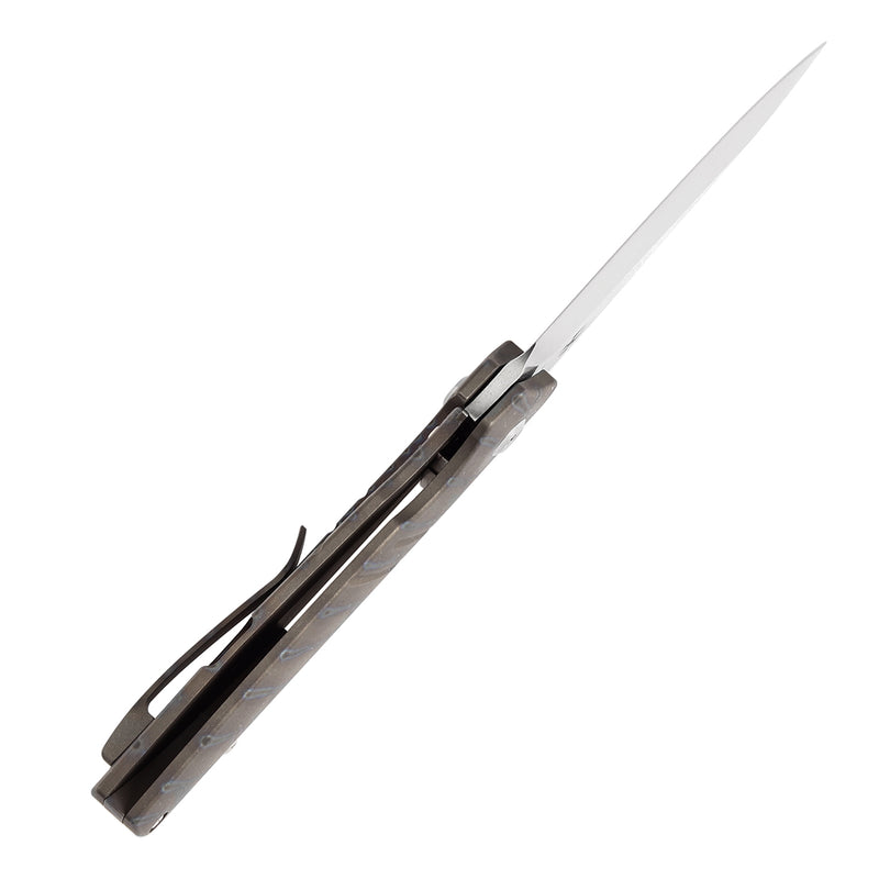 KANSEPT Turaco K2049A4 Stonewashed CPM-S35VN Blade Tiger Stripe Flamed Titanium Handle Jared Price Design