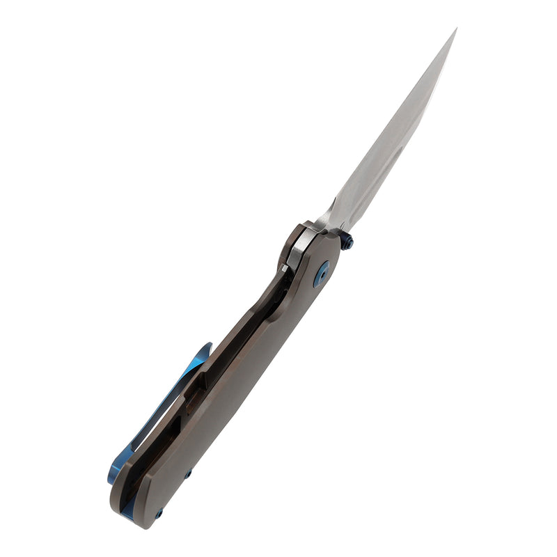 KANSEPT Dreadnaught Thumb Stubs Bronze Anodized Titanium Handle (3.49''CPM S35VN Blade ) Daniel Sparhawk Design -K1082A3