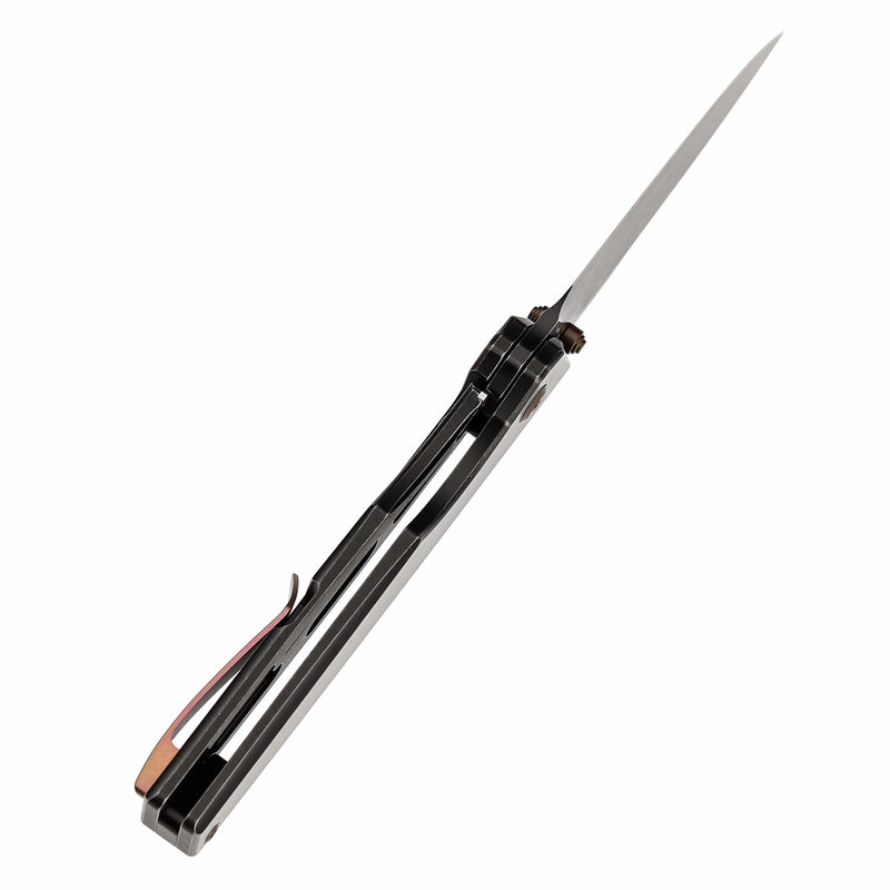 KANSEPT Chimera Thumb Stub Blackwash Titanium Handle (3.15" CPM S35VN Blade) with Matsey Design-K1096A3