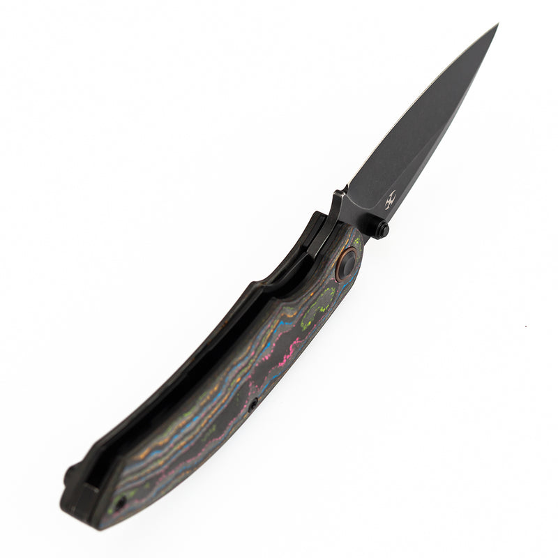 Kansept Falk | Thumb Stud | 80S Camo Carbon Fiber | 3.31" Elmax Blade | Cédric Destombes Designed | K1142A2