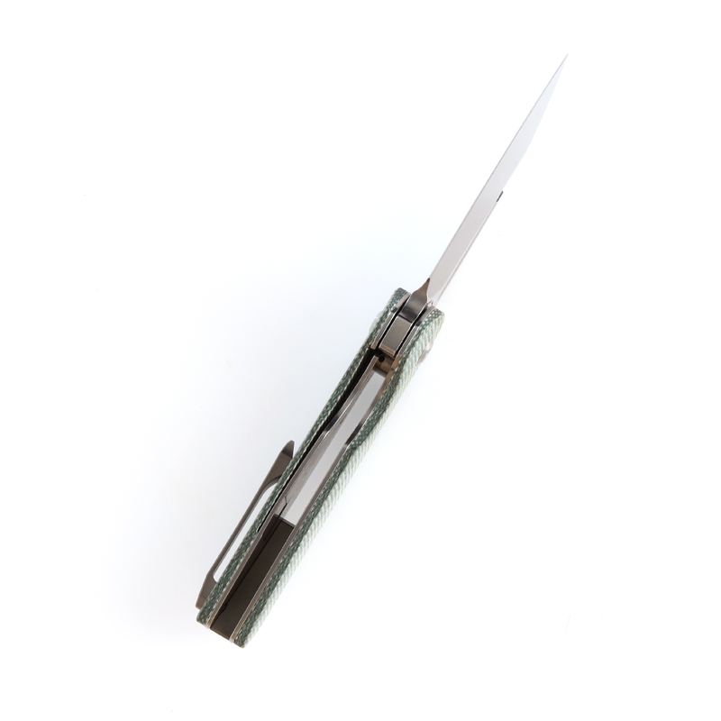 KANSEPT Rafe Flipper Knife Green  Micarta Handle (2.6''  CPM-S35VN Blade)4T5 Design -K2048A3