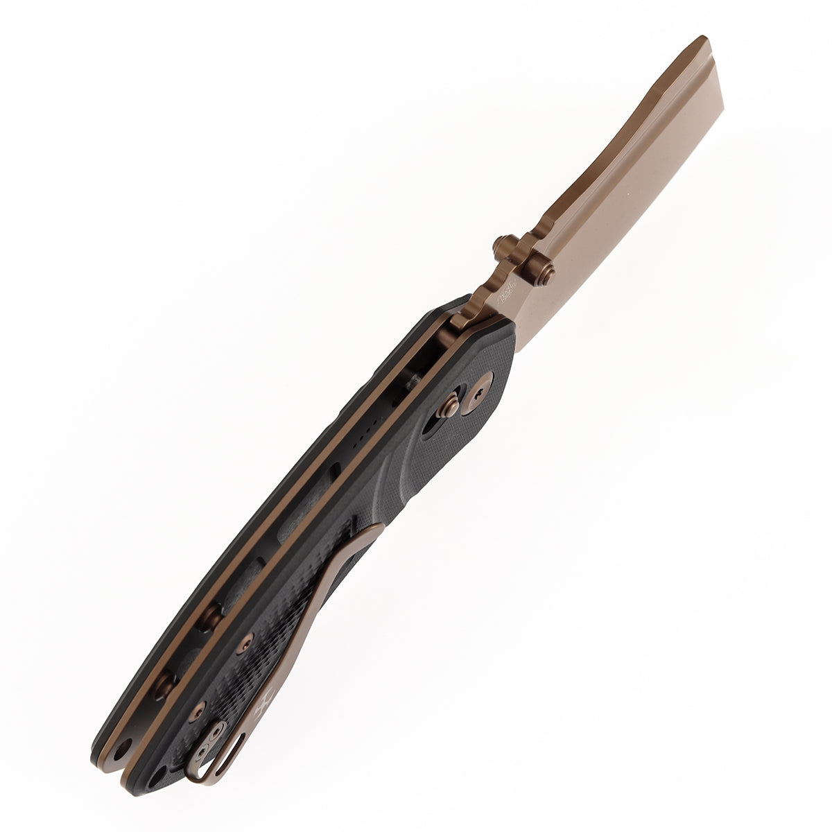 Kansept Korvid V | Crossbar Lock | Black G10 with Diamond Pattern
