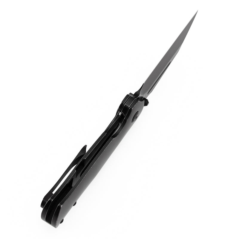 KANSEPT Dreadnaught Thumb Stubs Blackwash Titanium Handle (3.49''CPM S35VN Blade ) Daniel Sparhawk Design -K1082A2