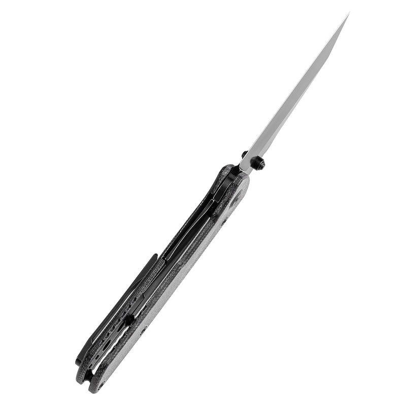 KANSEPT Main Street Thumb Stubs Black Micarta Handle (3.36'' 154CM Blade) Dirk Pinkerton Design-T1015E4