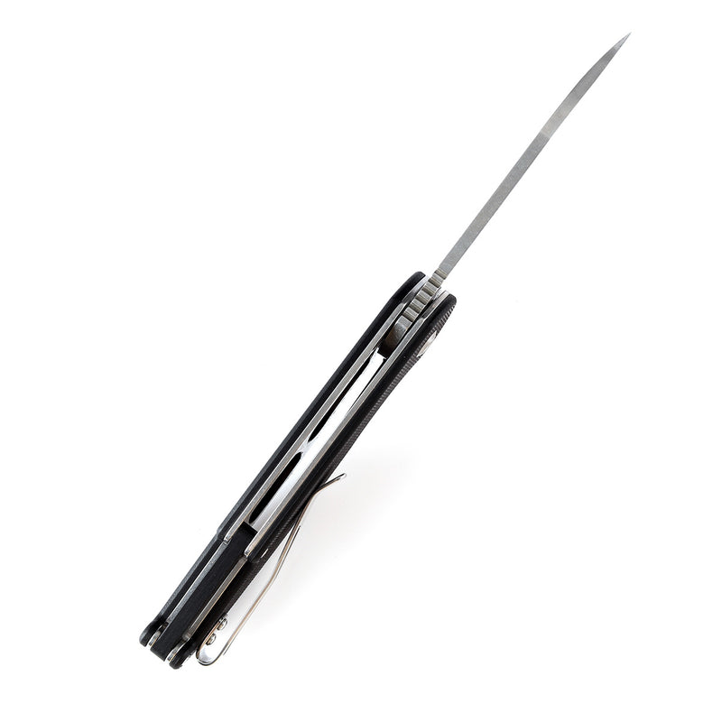 KANSEPT Model 6 Flipper/Thumb Hole Knife  Black G10 Handle (3.1'' 154CM Blade) -T1022A1