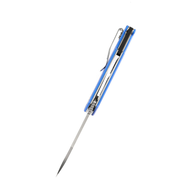 KANSEPT Model 6 Flipper/Thumb Hole Knife Blue G10 Handle (3.1'' 154CM Blade) -T1022A3