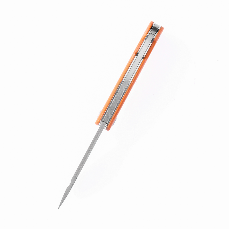 KANSEPT Wedge Back Lock Knife Orange G10 Handle (2.45'' 154CM Blade) Nick Swan Design-T2026B8