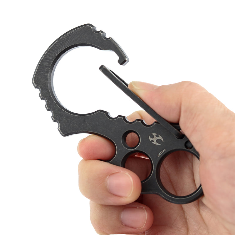 Kansept EDC Tools Carabiner C011A1 Titanium EDC Keychain Clip Blackwash Titanium Koch Tools Designed