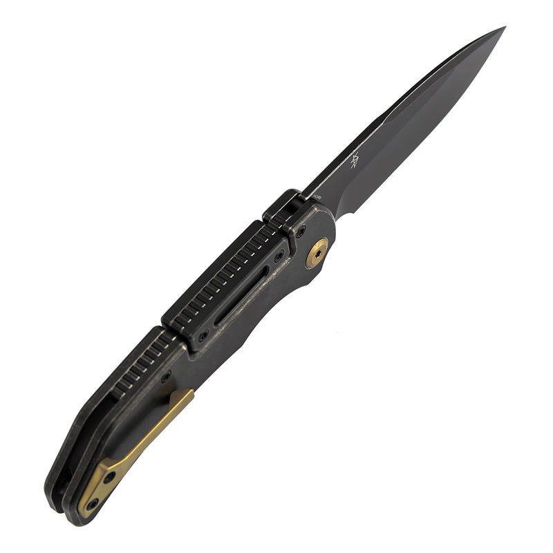 KANSEPT | Hazard | Bali Lock | Blackwash Titanium Handle | 3.63" CPM S35VN | Steven Dunnuck Designed | K1104H3