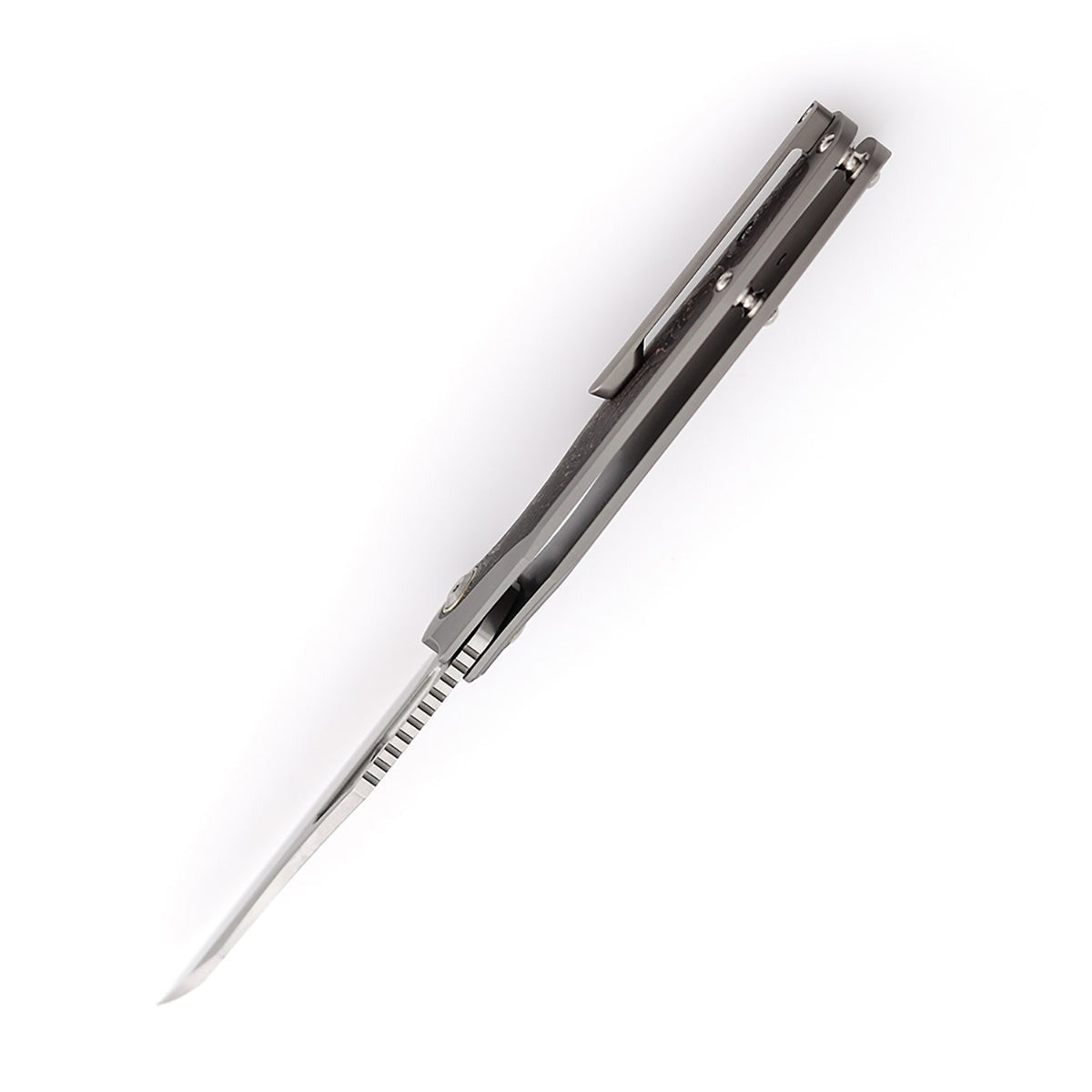 KANSEPT Tuckamore Thumb Hole Knife Titanium +Copper Carbon Fiber