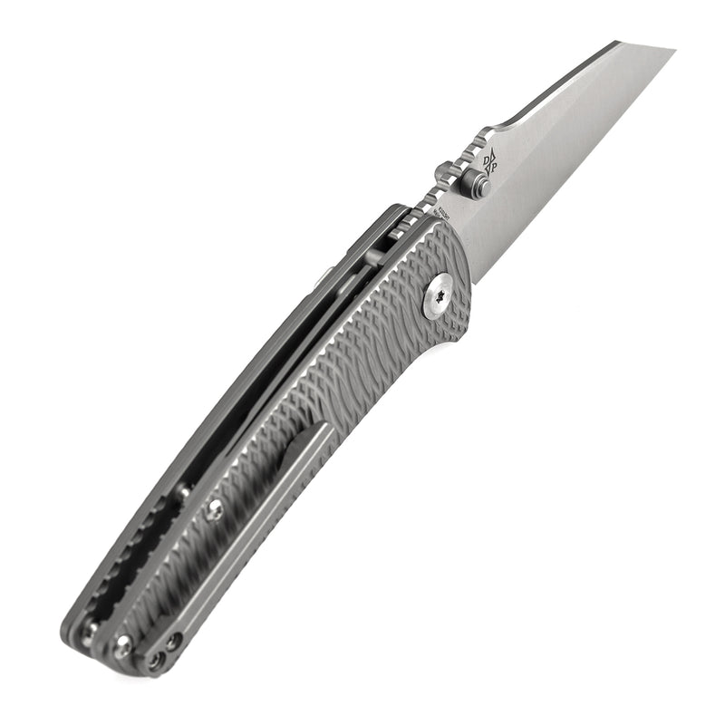 Kansept Main Street | Top Liner Lock | Bead Blasted Titanium with Putter Pattern | 3.36" M390 Blade | K1015H7