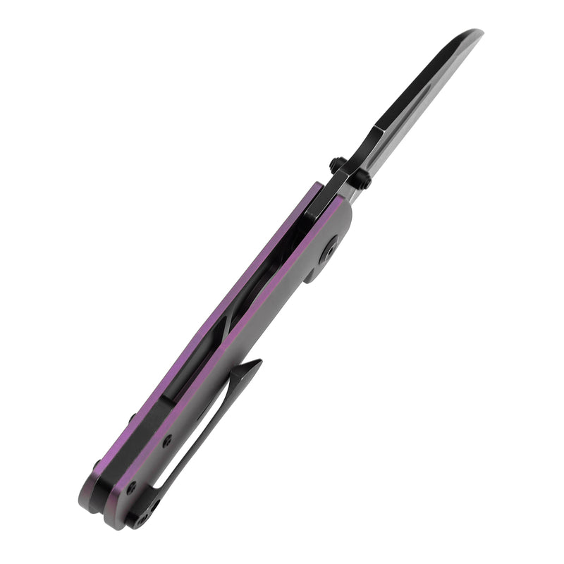 KANSEPT Dreadnaught Thumb Stubs Purple Anodized Titanium Handle (3.49''CPM S35VN Blade ) Daniel Sparhawk Design -K1082A4