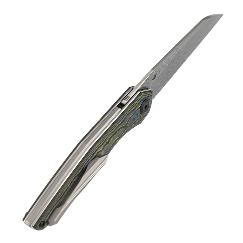 Kansept Halide | Liner Lock | Gecko Camo Carbon | 3.2" Damascus Blade | James Arnold Design | K1136A2