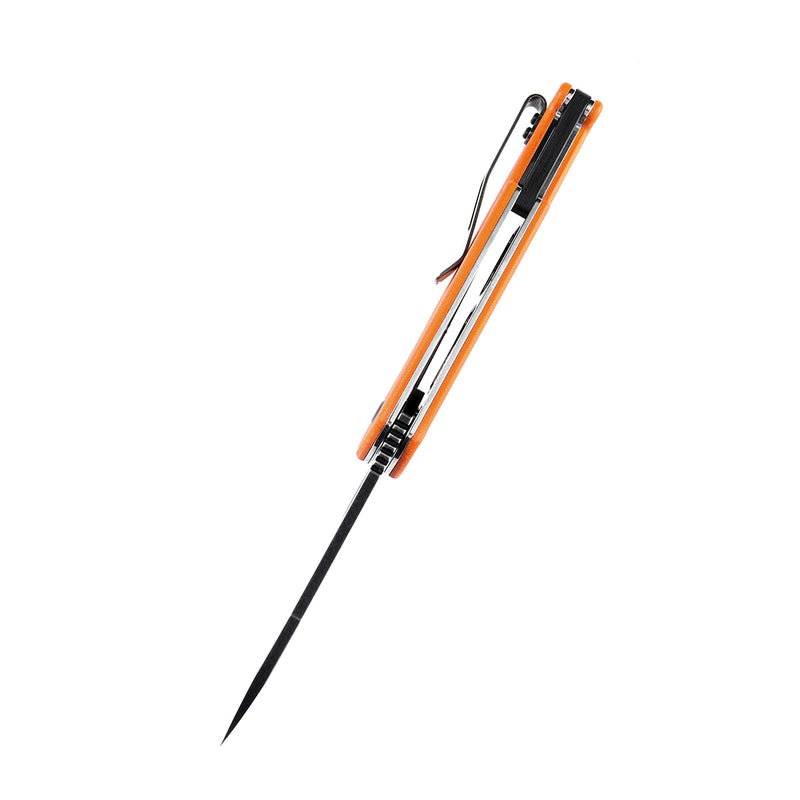 KANSEPT Model 6 Flipper/Thumb Hole Knife Orange G10 Handle (3.1'' 154CM Blade) -T1022A4
