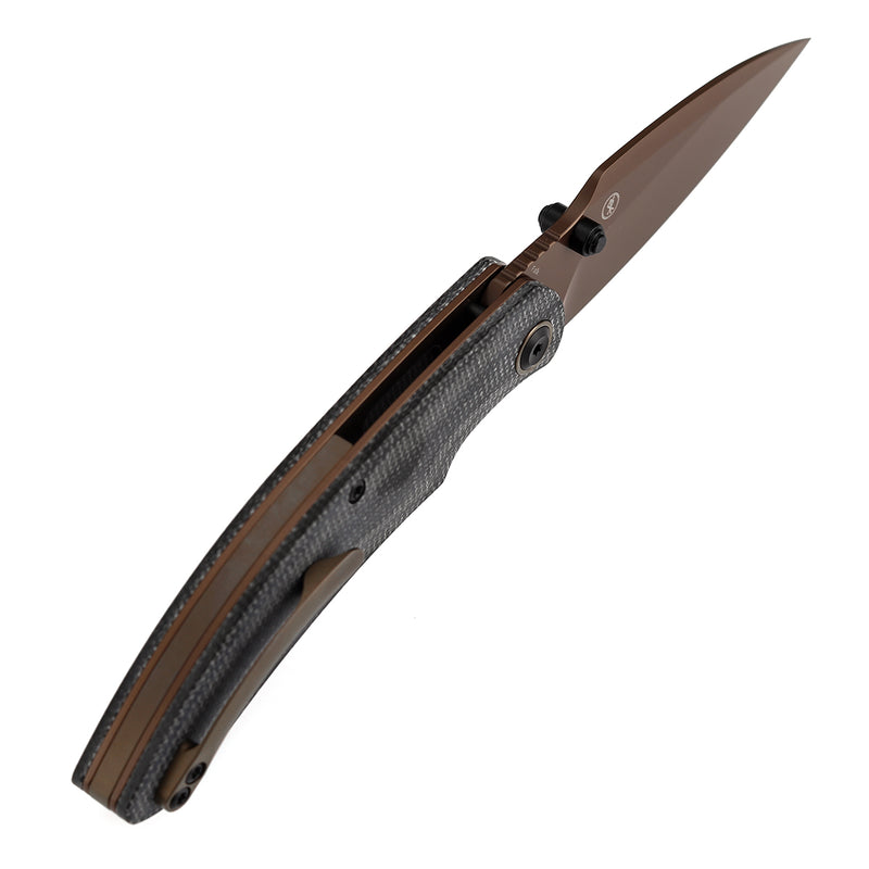 Kansept Falk | Thumb Stud | Black Micarta | 3.31" Elmax Blade | Cédric Destombes Designed | K1142A3