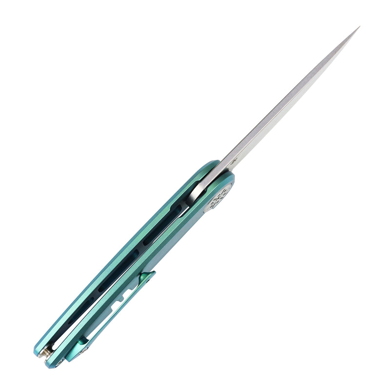 Symétrix | Frame Lock | Green Anodized Titanium | 2.85" CPM S35VN | Alain André Design | K2141A2