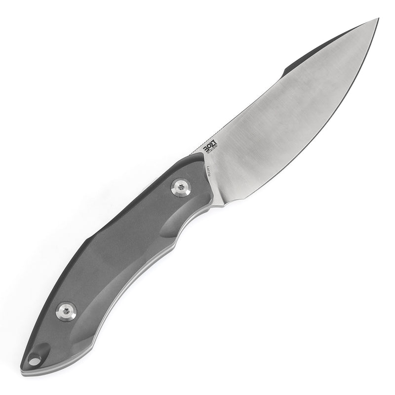 KANSEPT Luccio Fixed Blade Grey Anodized Titanium Handle (3.81'' CPM S35VN Blade) wtih Sheath Bolt Vision Designed - G007A7