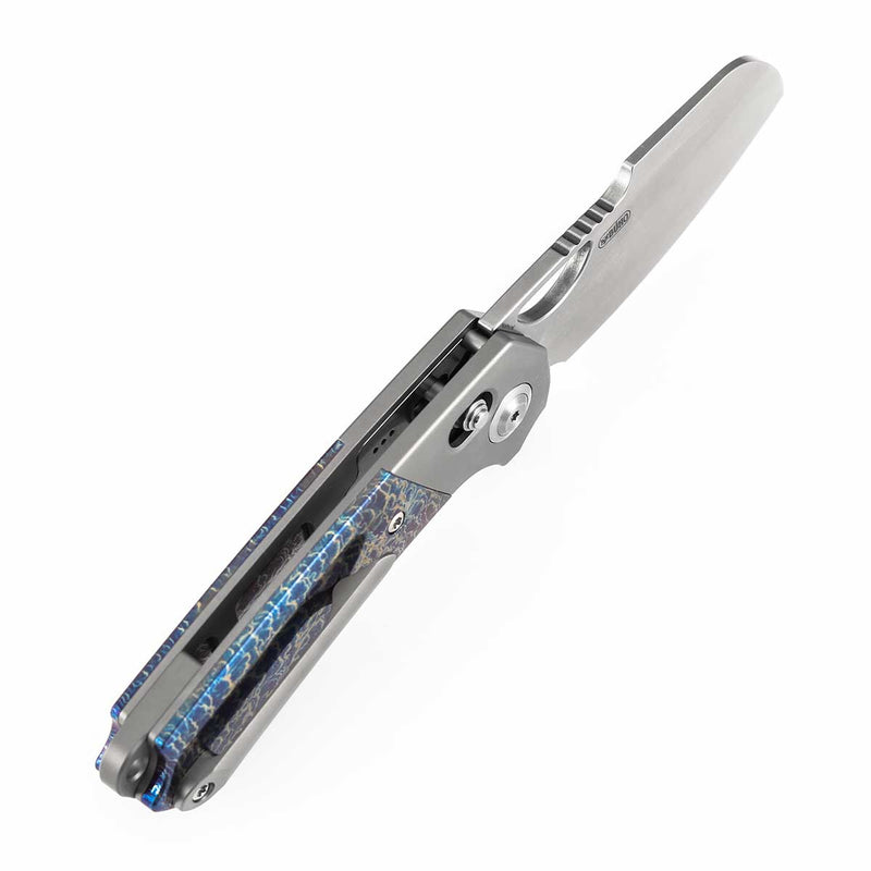 Kansept Nahual | Crossbar Lock | Beadblasted Titanium & Lightning Strike Finish Ti | 2.95" Magnacut Blade | Javier Garcia Design | K2125V5