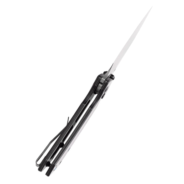 Estimated Released in November Fenrir Button Lock Knife Twill Carbon Fiber Handle (3.44''Damascus Blade) Greg Schob Design - T1034F4