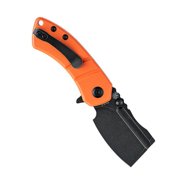 KANSEPT Korvid M Thumb Studs/Flipper Knife Orange G10 Handle (2.45'‘ Black 154CM Blade ) Koch Tools Design-T2030A7