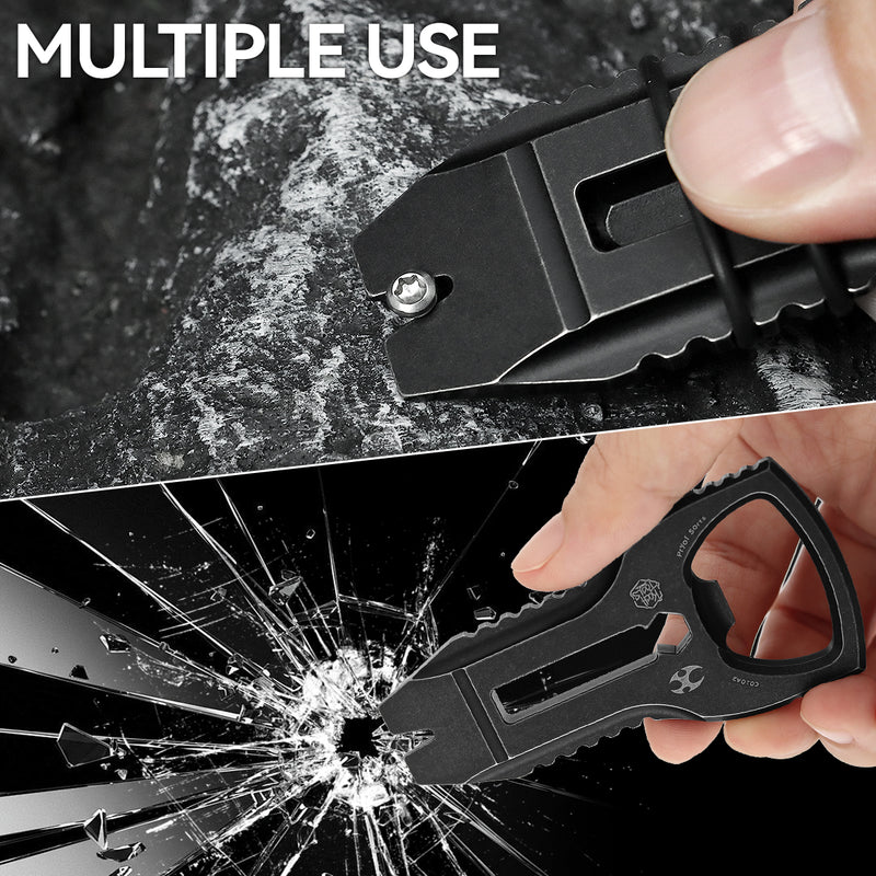 PryOfSorts Titanium EDC Multi-Tool | Pry Bar, Bottle Opener & Magnetic Bit Driver | Blackwash Anodized | Designed by Koch Tools-C010A2