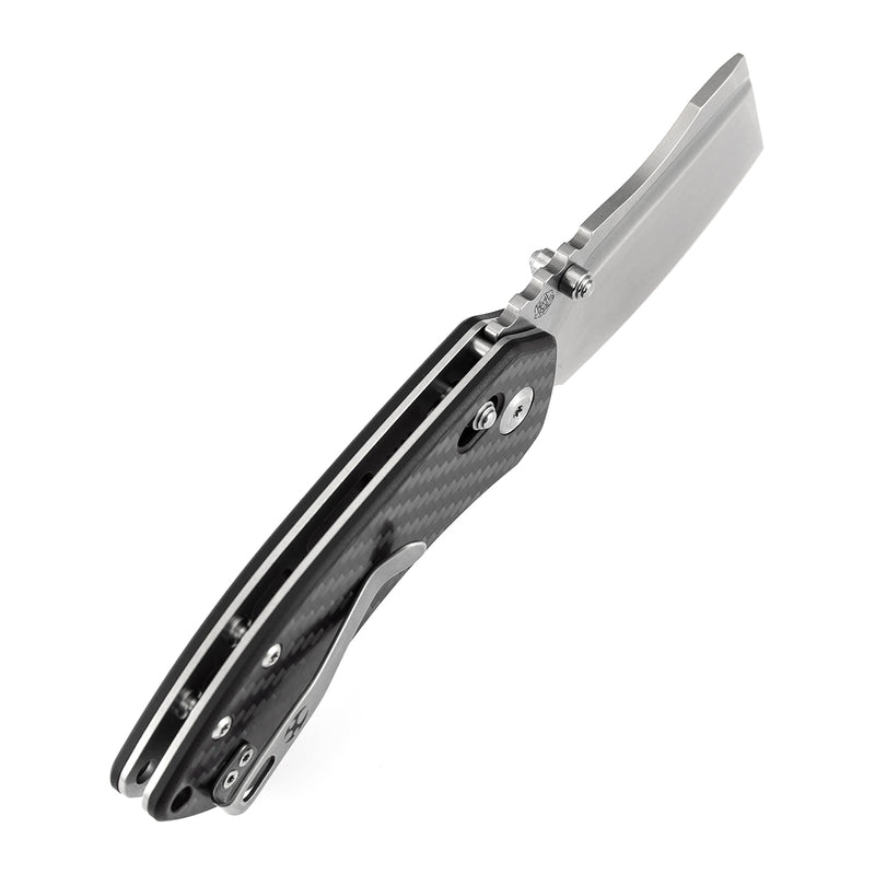 Kansept Korvid V | Crossbar Lock | Twill Carbon Fiber & G10 | 2.91" Stonewashed D2 Blade | Koch Tools Designed | TE2030V7